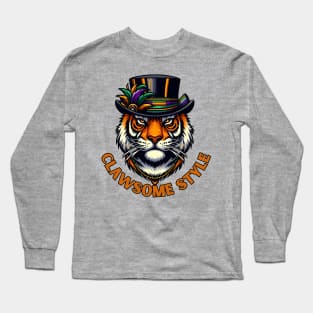 Mardi Gras Tiger Long Sleeve T-Shirt